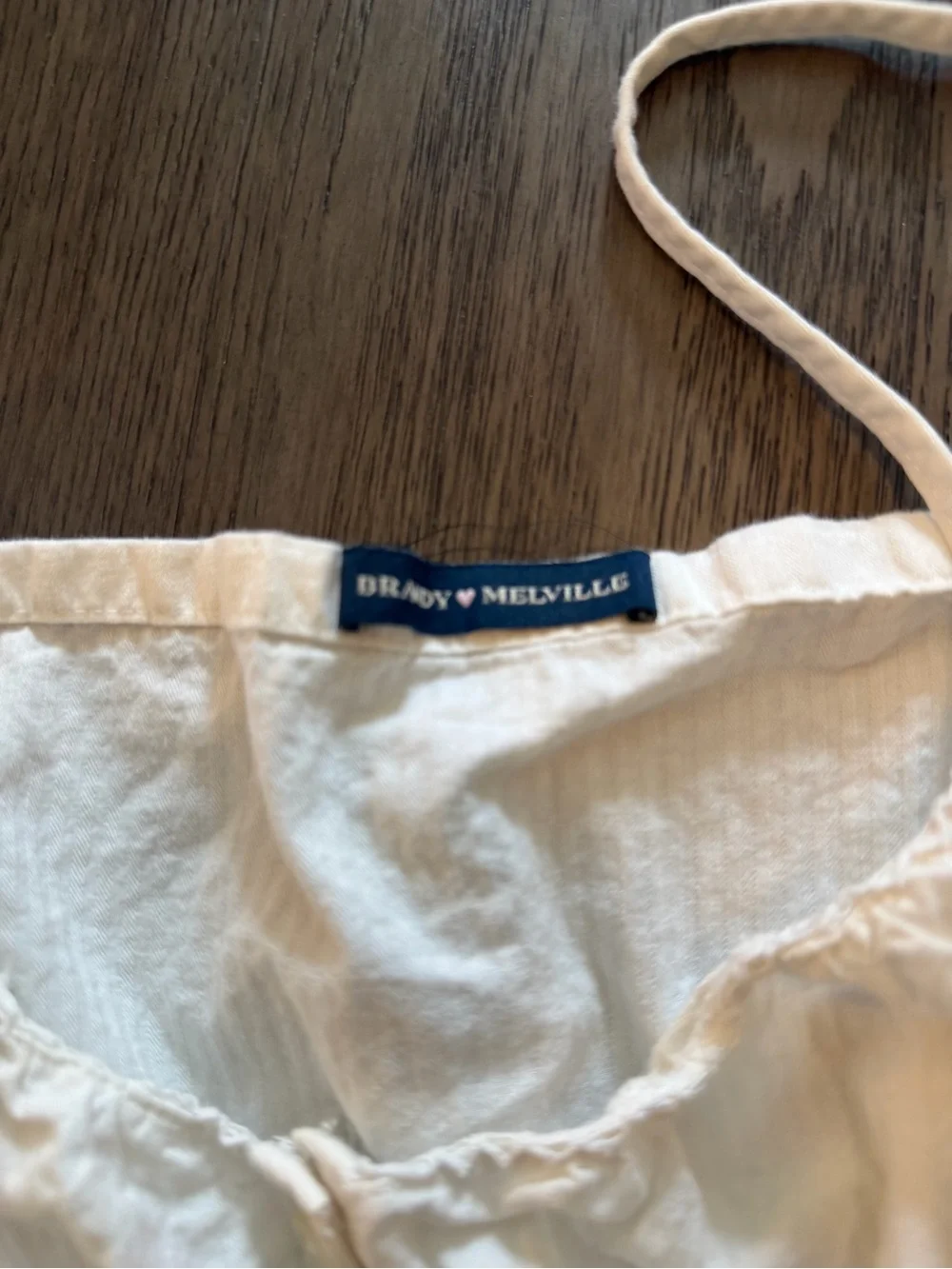 Brandy Melville White Spaghetti Strap Tank - Picture 5 of 7